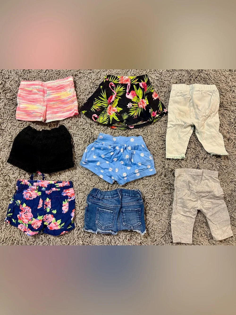 GAP Light Blue Daisy Pull-On Girls Shorts